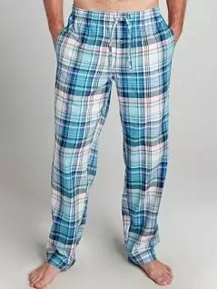 Гладкие брюки из штапельной тонкой ткани синего цвета JOCKEY 500772HcB68