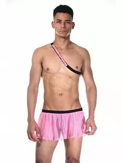 Мужской костюм "Охотник" 2в1: юбка и наплечник черно-розового цвета La Blinque RTLB15442