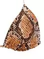 Двусторонний бюстгальтер-треугольник со стильными плетеными завязками и двумя видами принтов Agua Bendita VOAB_7094 Lolita Bronzo Коричневый