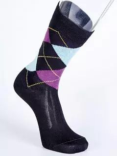 Стильные носки из эластичной ткани черного цвета PJ-Best Calze_4434 D