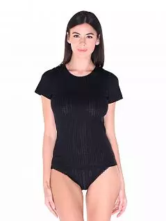 Женская футболка из высококачественного 100% мягкого хлопка с выделкой LTOZ2003-A Oztas черный