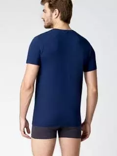Эластичная футболка из хлопка Milliner b16232051 темно-синий распродажа