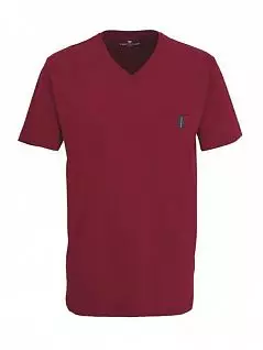 Мужская футболка с V-вырезом красного цвета Tom Tailor RT71038/5609