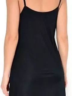 Ночная сорочка с тонкими регулирующимися бретелями и элегантными разрезами черного цвета Nina von 22422111c200