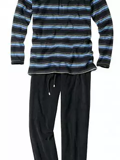 Уютная пижама из махрового трикотажа синего цвета Ceceba FM-30251-9000