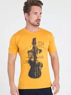 Оригинальная мужская футболка с принтом желтого цвета Ferrucci PJ-FE_2718 Armonia arancio