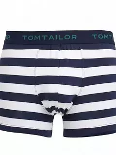 Эластичные боксеры в широкую полоску синего цвета Tom Tailor FM-70281-8433
