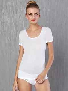 Классическая женская футболка белого цвета из хлопкового волокна Doreanse 9397cPc02