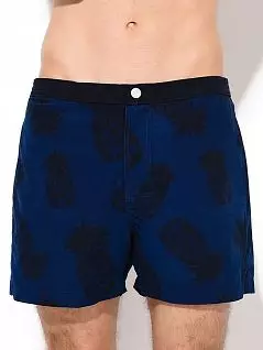 Пляжные шорты с оригинальным принтом "ананасы" синего цвета Jockey 65742c458