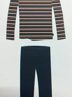 Комфортная пижама из фуфайки с длинными рукавами и короткой застежкой на 3 пуговицах и однотонных брюк прямого кроя цвета Ceceba FM-30946-632