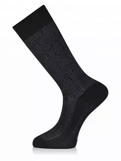 Носки с геометрическим рисунком LT6263 Sis черный (набор из 3х штук)