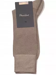 Шелковые носки с гипоаллергенными свойствами бежевого цвета President 918c52