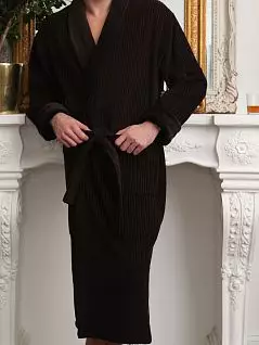 Мужской классический халат из махровой ткани шоколадного Five Wien FW1446 Шоколад