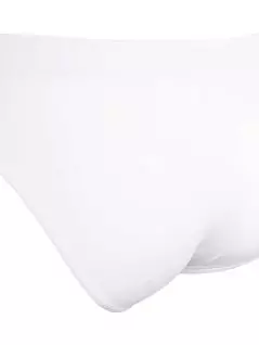 Роскошные брифы из микромодала с современной тканевой нашивкой с логотипом белого цвета ERMENEGILDO ZEGNA N2L610100c100
