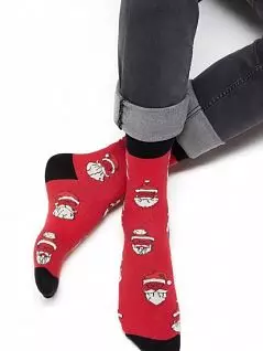 Эластичные носки с тематическим рисунком "Санта-Клаус" Omsa JSSTYLE 506 (5 пар) rosso oms