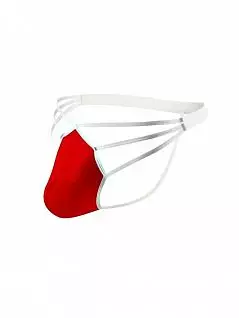 Яркие стринги из нейлона спандекса красного цвета Romeo Rossi RTRR1022-80