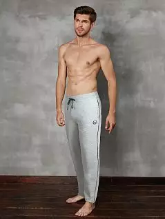 мужские домашние брюки в спортивном стиле светло-серого цвета Doreanse 4592c33