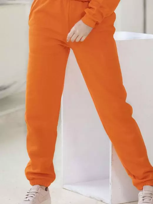 Яркие брюки с завышенной талией Dreskod VODreskod_Spodnie dresowe DK02 18 Spring Оранжевый