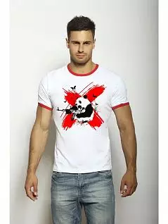 Оригинальная футболка с принтом "Панда" белого цвета Fra'n'co RT0204292m-EP