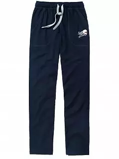 Мужские брюки из поплина с боковыми карманами синего цвета Tom Tailor FM-8508-7000