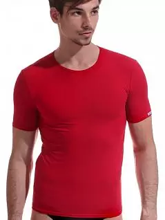 Хлопковая футболка из хлока и эластана Jolidon DTФМ12блн Red