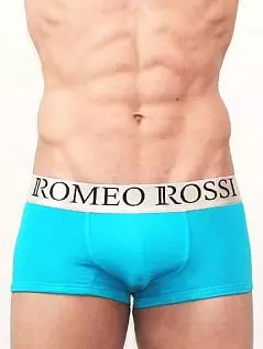 Боксеры мужские из хлопка бирюзового цвета ROMEO ROSSI R00010