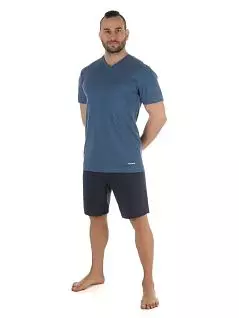 Мужской домашний комплект (футболка и шорты) темно-синего цвета Tom Tailor RT70971/5608 626