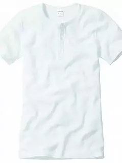 Хлопковая футболка с круглым вырезом горловины белого цвета Ceceba FM-30665-9279