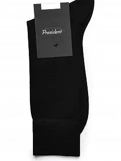Мягкие носки из шелковистого хлопка черного цвета President 920c19
