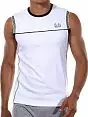 Мужская стильная спортивная майка белая из хлопка Oboy Sport Boys 8058c02