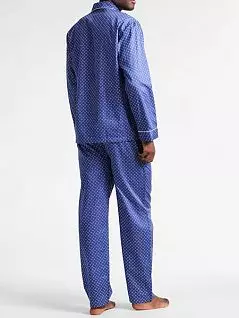 Элегантная мужская пижама синего цвета с микропринтом "цветы" HOM Flowers 40c0666c00BI