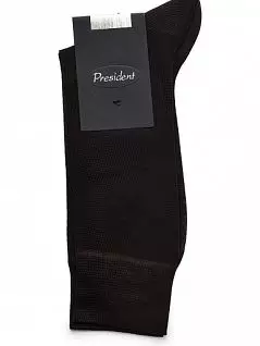Комфортные носки из тонкого мерсеризованного хлопка темно-серого цвета President 915c72