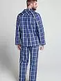 Пижама из хлопковой фланели (рубашка на пуговицах брюки с резинкой на талии) синего цвета JOCKEY 50091c56C