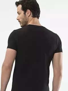 Комфортная футболка с круглым вырезом LT1308 Cacharel черный