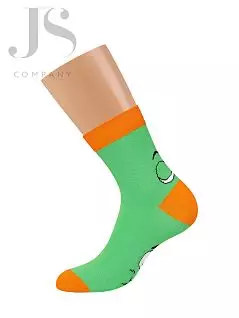 Веселые носки декорированы ярким трендовым рисунком "смайлики" Omsa JSFREE STYLE 601 (5 пар) erba oms