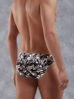 Эластичные серые мужские трусы-микро со стильным графическим принтом Doreanse Old City 1391c03 распродажа