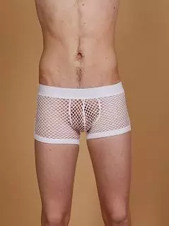 Сексуальные мужские трусы хипсы Modus Vivendi 07721 прозрачные белые сеточкой