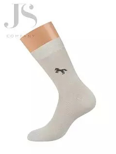 Хлопковые высокие носки на широкой резинке OMSA JSECO 405 (5 пар) grigio chiaro oms