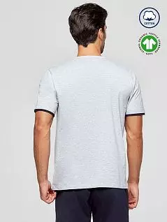Гипоалергенная футболка из органического хлопка с добавлением небольшого количества эластана серого цвета Impetus FM-GO40024-073