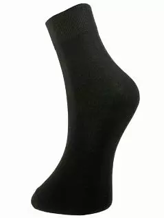 Однотонные носки из хлопка и эластана черного цвета ROMEO ROSSI RT9035-2
