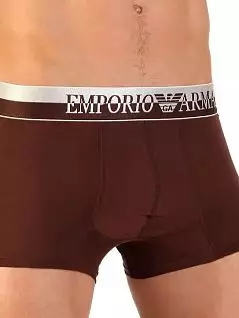 Оригинальные боксеры из гладкой ткани коричневого цвета Emporio Armani RT33188
