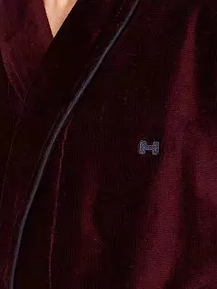 Шелковистый махровый халат бордового цвета HOM 40c1093c00ZQ
