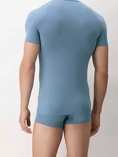 Приталенная модель мужской футболки итальянского качества голубого цвета Perofil VPRT92520c0421