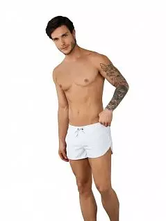 Мужские шорты с небольшими разрезами белого цвета Clever RT96401
