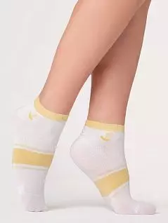 Невидимые носки с цветочными и геометрическими рисунками Giulia JSWS1 BASIC 007 (5 пар) bianco