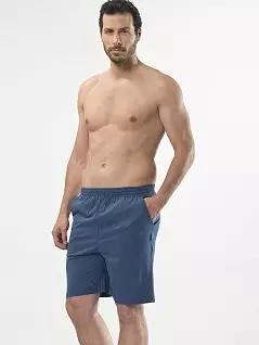 Комплект мужской пижамы из трех вещей (футболки брюк и шорт) LT2114 indigo Cacharel индиго