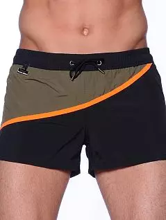 Пляжные шорты в спортивном стиле со стильными металлическими наконечниками на шнурке «HOM» 07788cG9