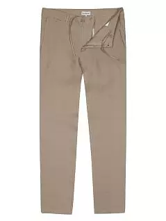 Стильные брюки с ширинкой на потайной молнии из льна песочного цвета BLUEMINT EDANc214