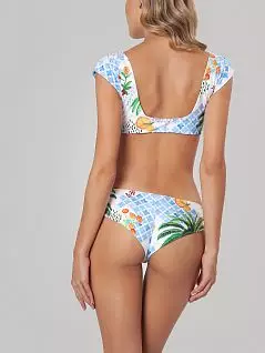 Плавки бразилиана из полиэстра и эластана Agua Bendita VOAB_5787 Lola Goa Голубой