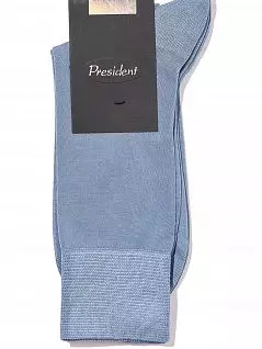 Мягкие носки из мерсеризованного хлопка голубого цвета President 915c37